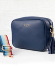 Personalised Luxury Crossbody Bag in Navy