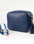 Personalised Luxury Crossbody Bag in Navy