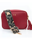Personalised Luxury Crossbody Bag in Red