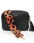 Personalised Luxury Crossbody Bag in Black