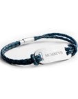Personalised Men's Roman Numerals Statement Leather Bracelet