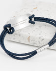Personalised Men's Anchor Statement Leather Bracelet