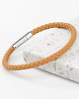 Personalised Men's Anchor Capsule Leather Bracelet
