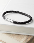 Personalised Men's Celtic Trinity Capsule Leather Bracelet