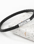 Personalised Men's Infinity Capsule Leather Bracelet