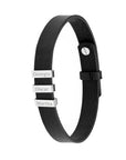 Personalised Men's Soho Tag Black Leather Bracelet