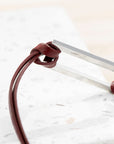 Personalised Men's Shoreditch Silver Bar Brown Leather Bracelet