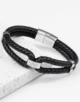 Personalised Men's Infinity Dual Leather Bracelet