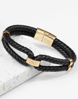 Personalised Men's Infinity Dual Leather Bracelet