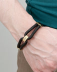 Personalised Men's Infinity Dual Leather Bracelet