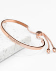 Personalised Rose Gold Affirmation Bangle Bracelet