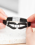 Personalised Men's Iconic Dual Leather Bracelet
