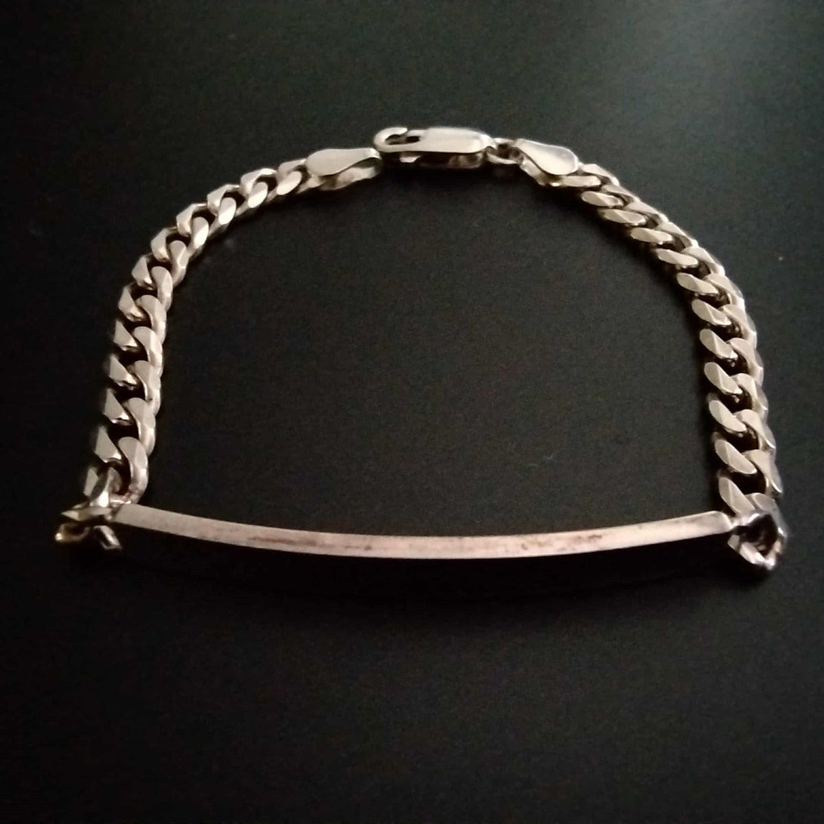 Personalised Child's Sterling Silver Chain and Link Bracelet