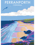 Perranporth Travel Poster and Seaside Print