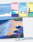Perranporth Travel Poster and Seaside Print
