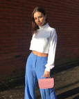 Aura Handmade Leather Bag - Pastel Pink
