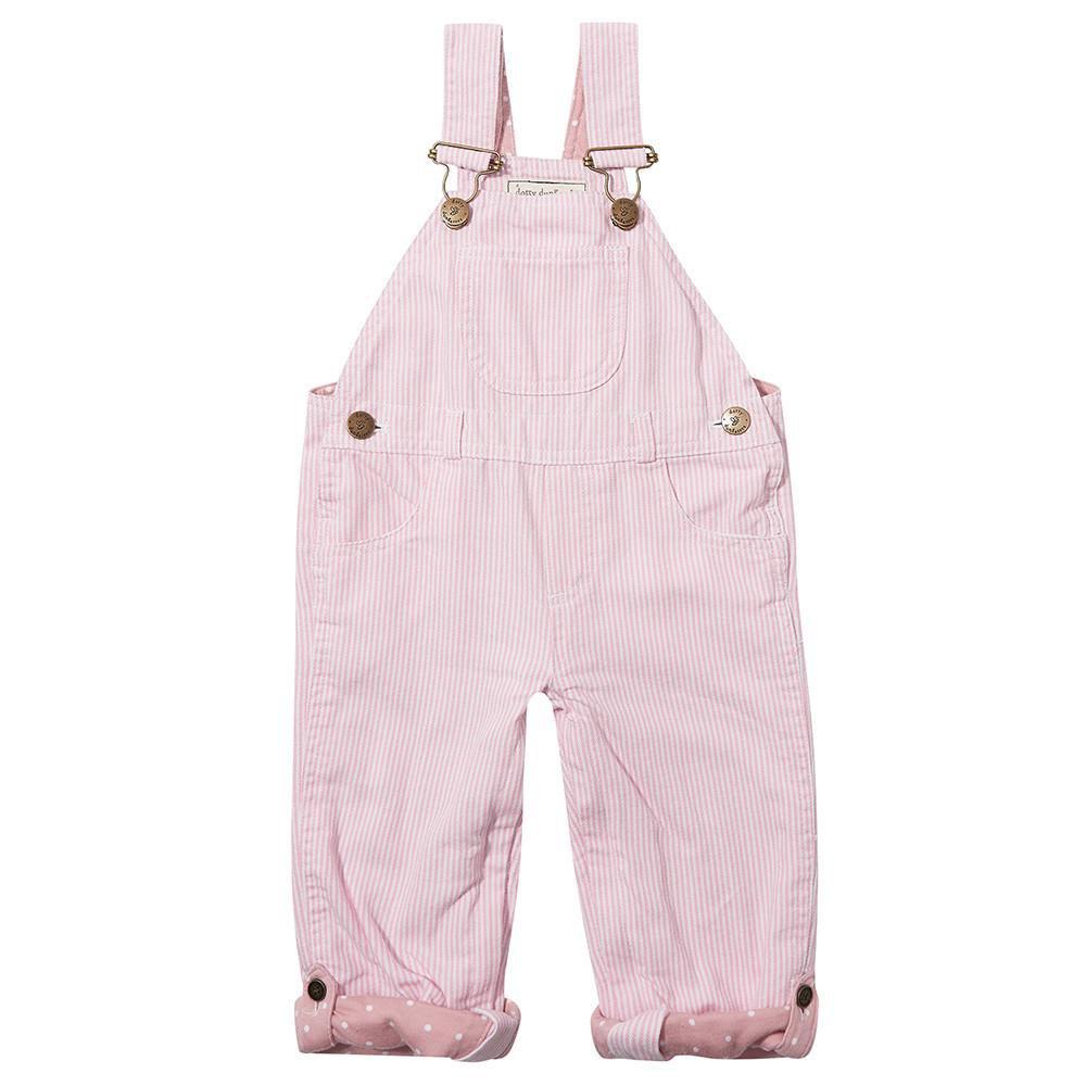 Pink Stripe Dungarees