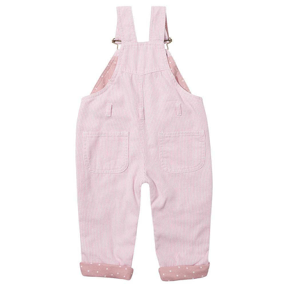 Pink Stripe Dungarees