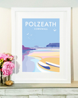 Polzeath Vintage Seaside Travel Poster Print