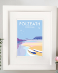 Polzeath Vintage Seaside Travel Poster Print