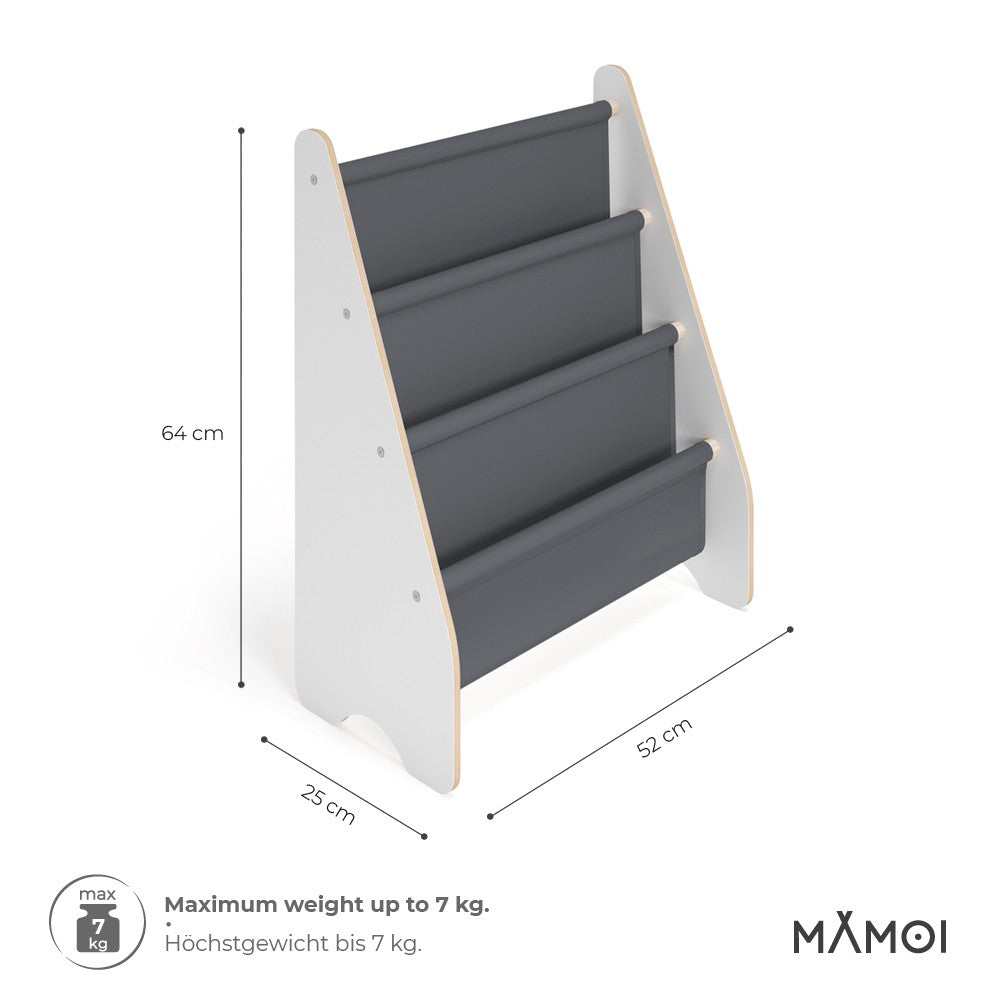 MAMOI® Libreria verticale per bambini, Porta libri in legno naturale, Scaffale librerie bambino, Mobile bambini montessoriana design moderno scandinavo-2