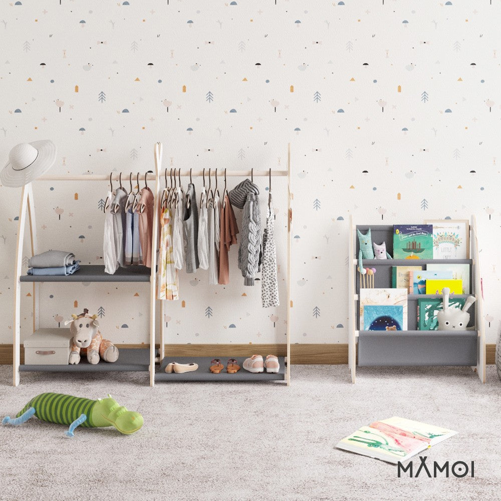 MAMOI® Libreria verticale per bambini, Porta libri in legno naturale, Scaffale librerie bambino, Mobile bambini montessoriana design moderno scandinavo-5
