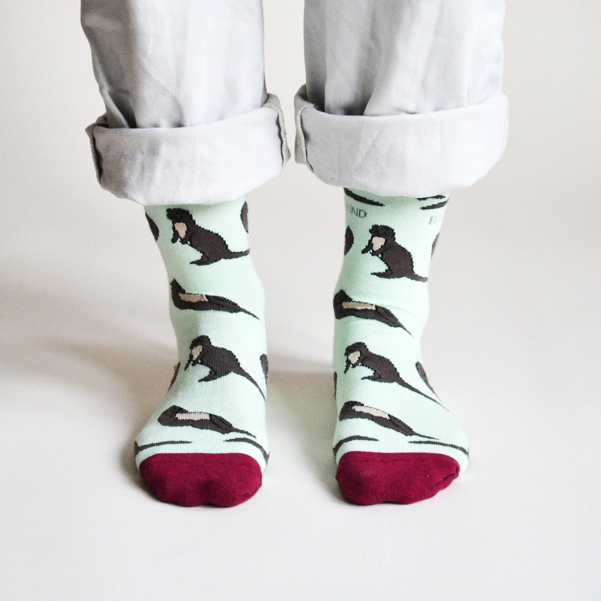 Save the Otters Bamboo Socks in Blue