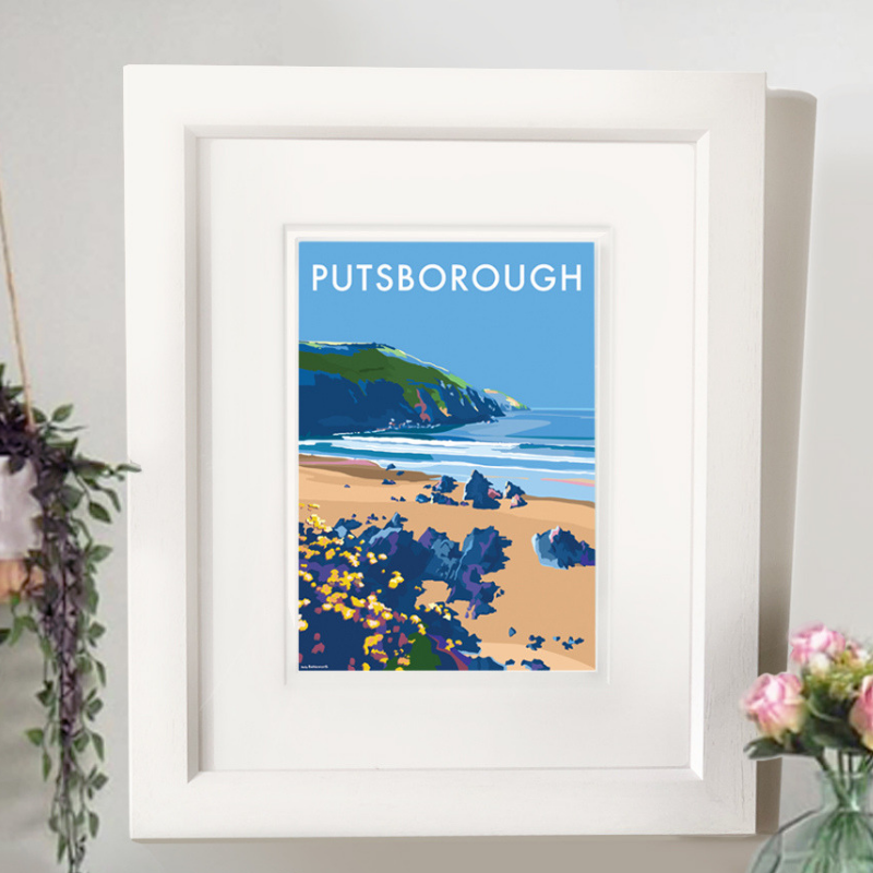 Putsborough Vintage Travel Poster