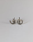 Silver Steed Small Horseshoe Stud Earrings 1