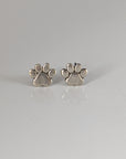 Silver Steed Silver Dog Paws 2 Stud Earrings