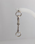 Silver Steed Snaffle Bit Stud Earrings