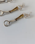 Silver Steed Snaffle Bit Stud Earrings