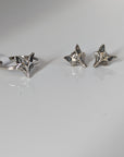 Silver Steed Fox Head Stud Earrings