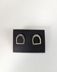 Silver Steed Stirrup Stud Earrings