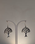 Silver Steed Fruit Tree Dangling Earrings
