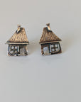 Silver Steed House Stud Earrings