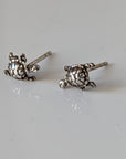 Silver Steed Turtle Stud Earrings