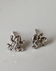 Silver Steed Spotted Frog Stud Earrings