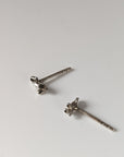 Silver Steed Mouse Stud Earrings
