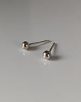 Silver Steed Small Ball Stud Earrings