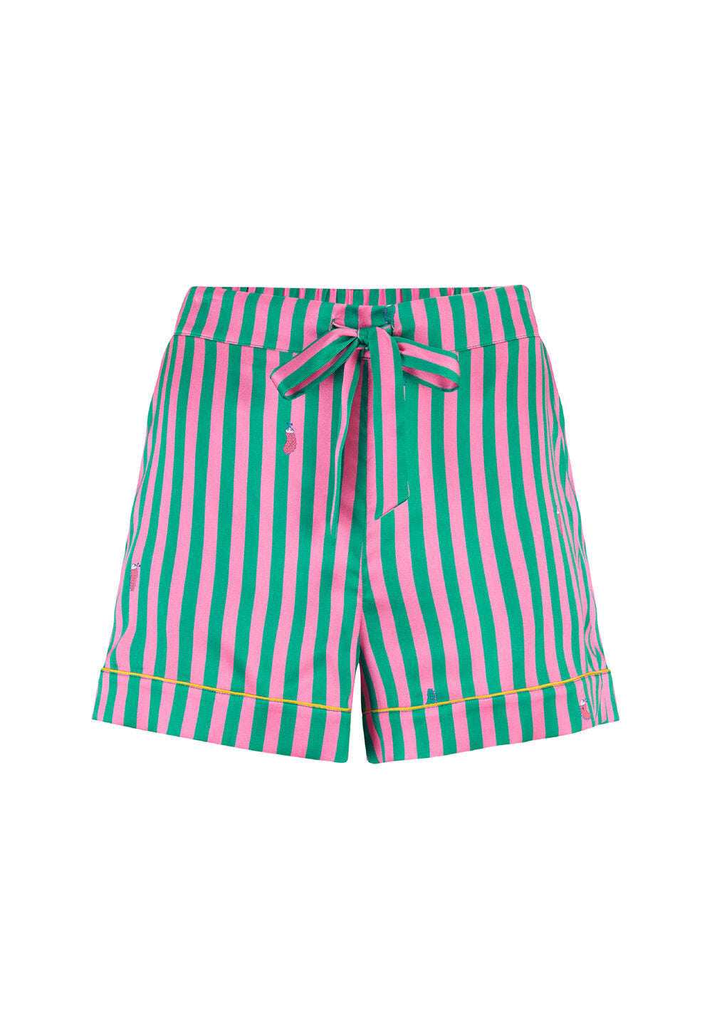 Rosie Flamingo Stripe Silk Short