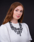 Octa Handcraft Black Statement Necklace