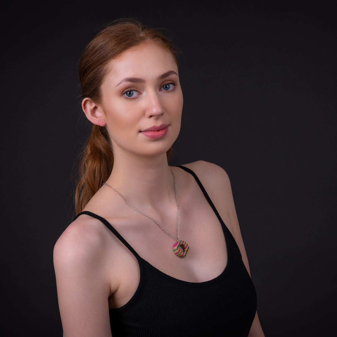 Donut Eco Friendly Recycled Skateboard Necklace-2