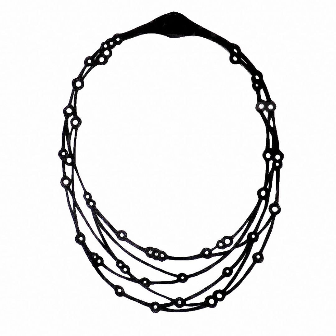 Flare Reclaimed Rubber Necklace-1