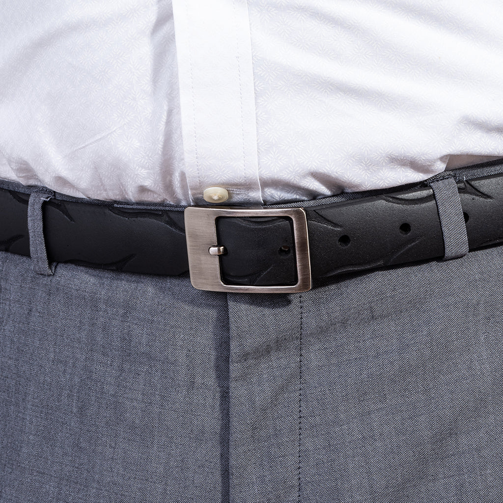 Slim Recycled Tyre Vegan Biker Belt