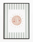 Boho Sunshine Print - Green Stripes