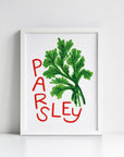 Parsley Herb print from an original painting, choice of sizes, available framed and unframed