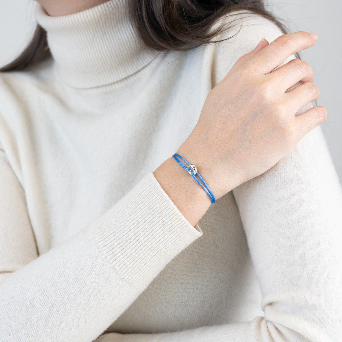 Mini Silver Soho Diamond Cord Bracelet