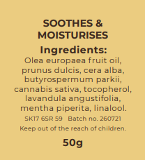 Handmade Paw, Nose and Skin Balm - Peppermint &amp; Lavender - 50g