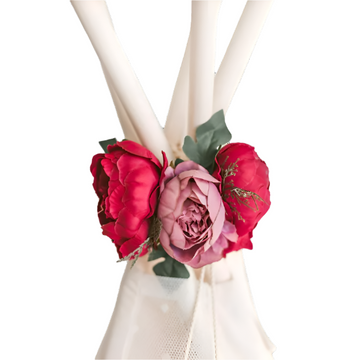 Fuchsia Lilac Boho Floral Garland - Artificial Peonies for Weddings, Nursery & Teepee Decor by Minicamp at brixbailey.com